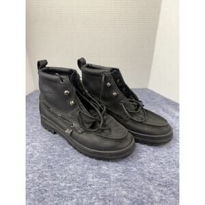 Justin L0991 Black Leather Chukka Laced Work Boots Women's Size 8.5M